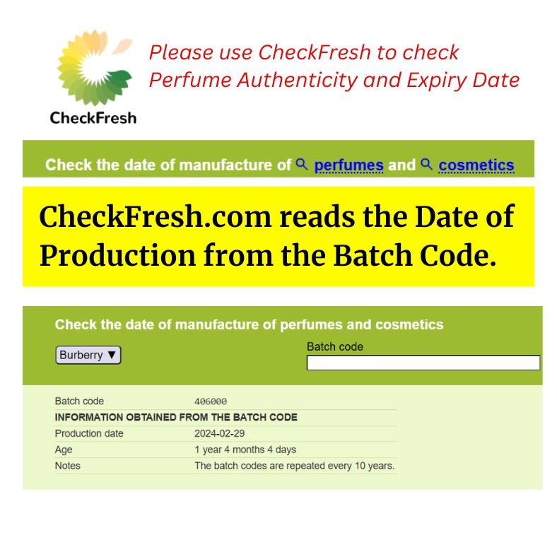 Check Expiry Batch Code For Perfume Check Expiry Date Batch Code - Main Image
