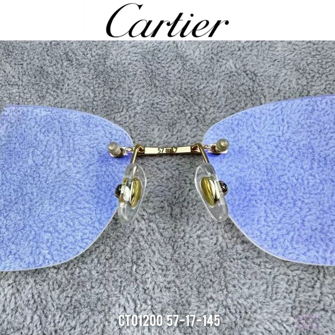 Cartier rimless frame glasses eyewear panthere, Men's Fashion, Watches ...