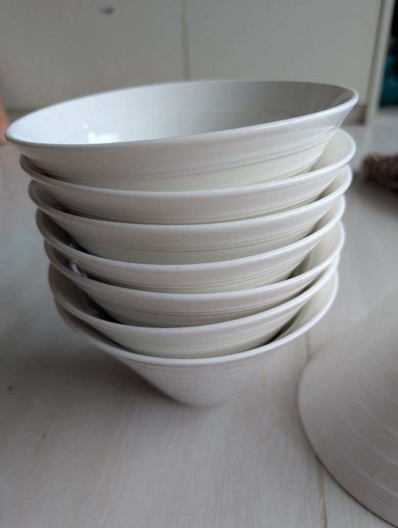 Cerabon Essentials White Bowls - Set of 8