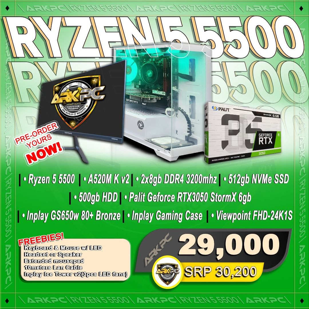 COMPUTER SET (Category: Desktops) located in Quezon City. Submitted by corrinejil63041 (Listing ID 1387040117, Image 1). Description: 🌟 LOOKING FOR A BUDGET-FRIENDLY SETUP? 🌟 🎉 COME WITH US! 🎉 ARK PC & PISONET PARTS is offering an AMAZING SALE PACKAGE SET just for YOU! 💻 Get everything you need — a high-performance system unit bundled with essential peripherals, perfect for: 🎮 Gaming 🧑‍💻 Work 🎨 Creative Projects ⚡️ Upgrade to a seamless 