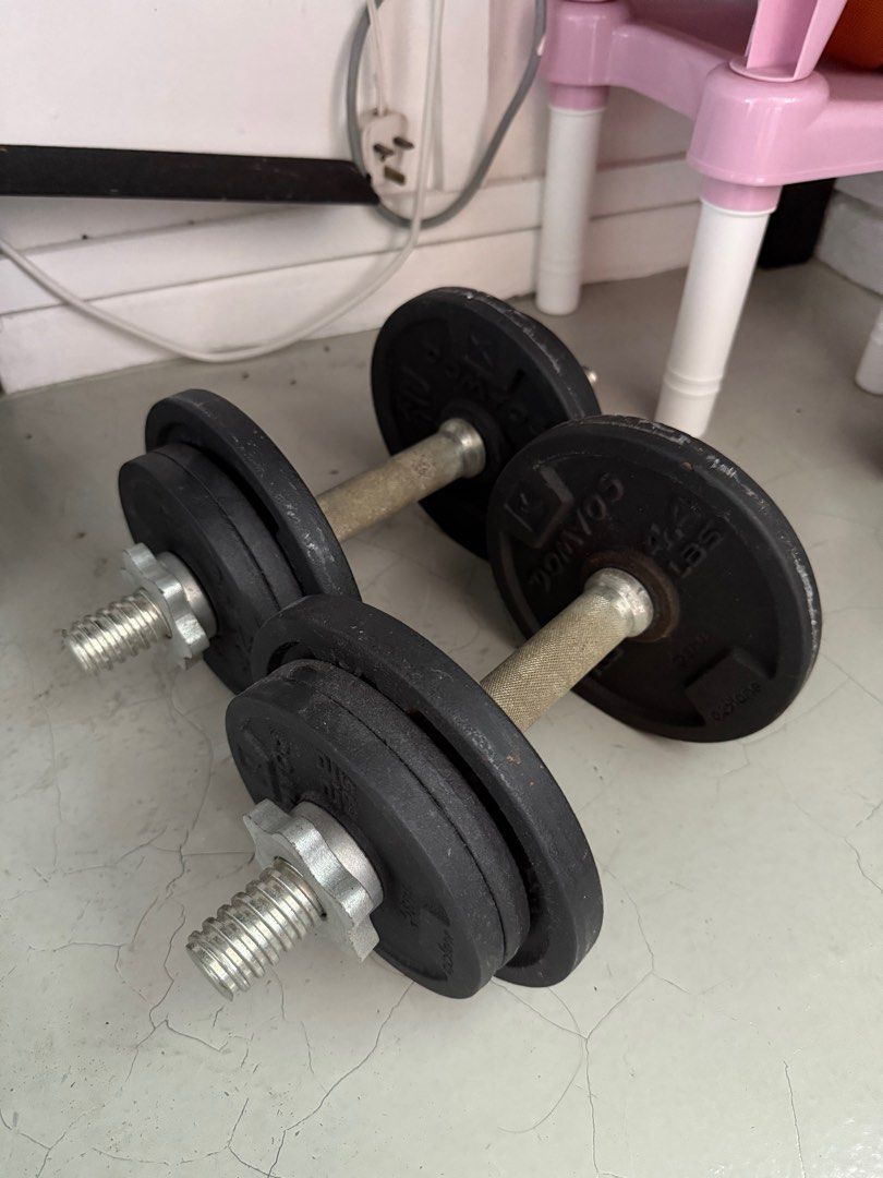 Decathlon 20kg Weight Set 20KG Cast Iron Adjustable Dumbbell And