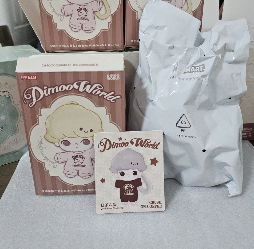 Dimoo World Crush On Coffee Plush Keychain [Cold Brew Tea] | POPMART ...