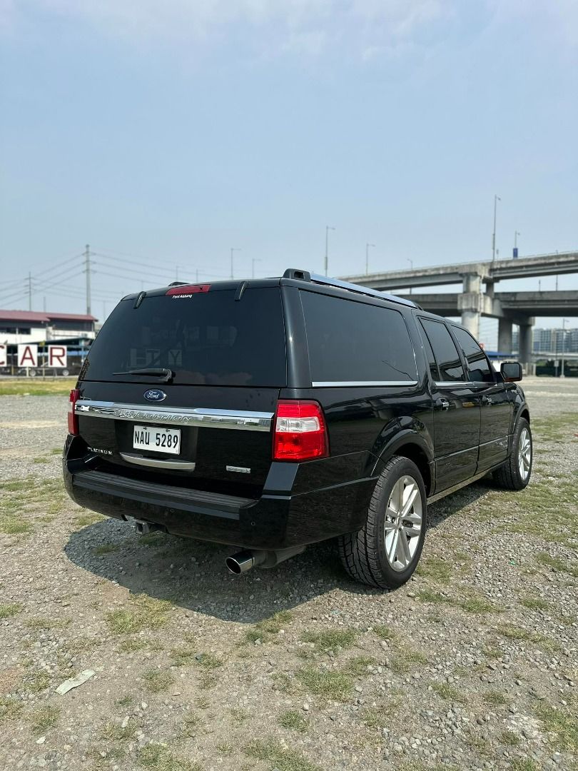 Ford Expedition Platinum EL 4x4 Auto (Category: Used Cars) located in Manila. Submitted by p3kcartradingsince2010 (Listing ID 1386993638, Image 3). Description: 2017 Ford Expedition Platinum EL 4x4 Unit Price: ₱1,598,000 81t kms Push Start Button 2 Original keys Automatic trans Gasoline Leather Seats Motorized Step Board Sunroof ✅BACK TO ZERO ✅EXTERIOR & INTERIOR DETAILING ✅LTO VERIFIED ✅HPG VERIFIED ✅100% FLOOD FREE 💥CASH 💥TRADE -IN (High Appr