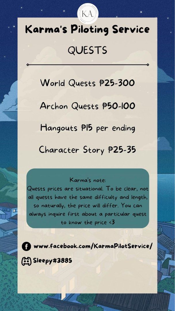 GENSHIN PILOTING SERVICES (Category: Others) located in Angeles City. Submitted by Karma_Atomu. (Listing ID 1387151890, Image 3). Description: MESSAGE NE FOR MORE SERVICES AND PROMOS! 🫶🏼🫶🏼🫶🏼.