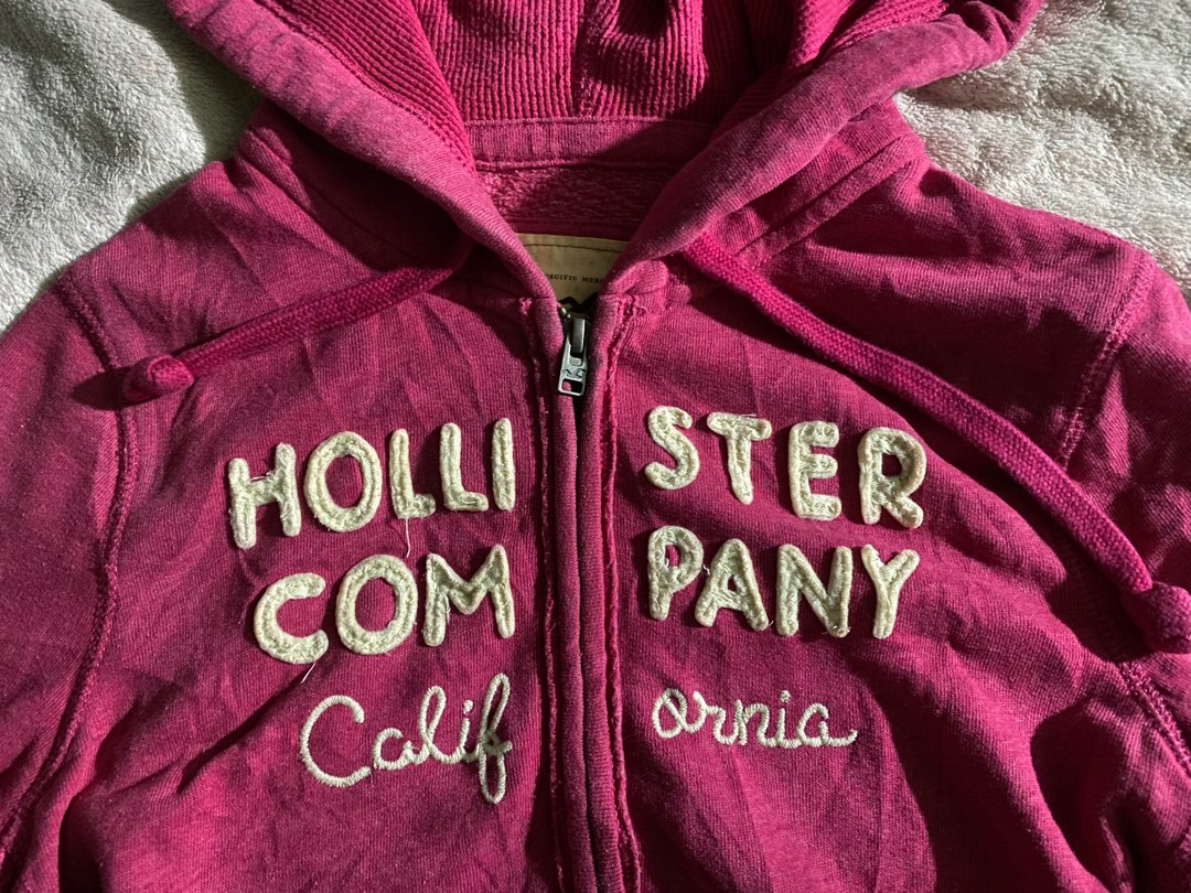 GET THIS TWO JACKET // Hollister Hot Pink Zip up body hugging jacket ...