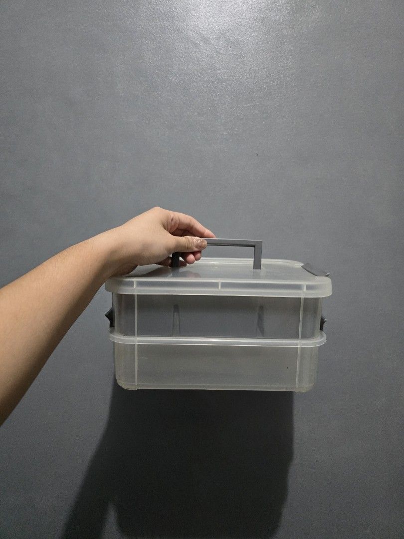 Gray tackle box (Category: Storage Boxes & Baskets) located in Manila. Submitted by kathnise_ (Listing ID 1387064510, Image 3). Description: rfs: decluttering.