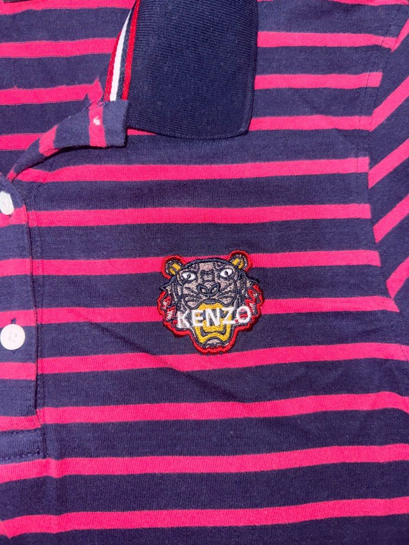 Kenzo Polo Dress (Category: Dresses) located in Mandaluyong City. Submitted by sochis_declutter (Listing ID 1387154870, Image 2). Description: Guaranteed to be in very good condition. Reason for selling: No longer being used. Size: Medium Color: Striped magenta and dark blue Brand: Kenzo.