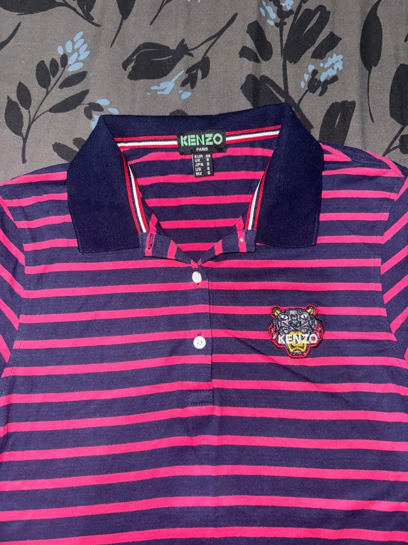 Kenzo Polo Dress (Category: Dresses) located in Mandaluyong City. Submitted by sochis_declutter (Listing ID 1387154870, Image 1). Description: Guaranteed to be in very good condition. Reason for selling: No longer being used. Size: Medium Color: Striped magenta and dark blue Brand: Kenzo.