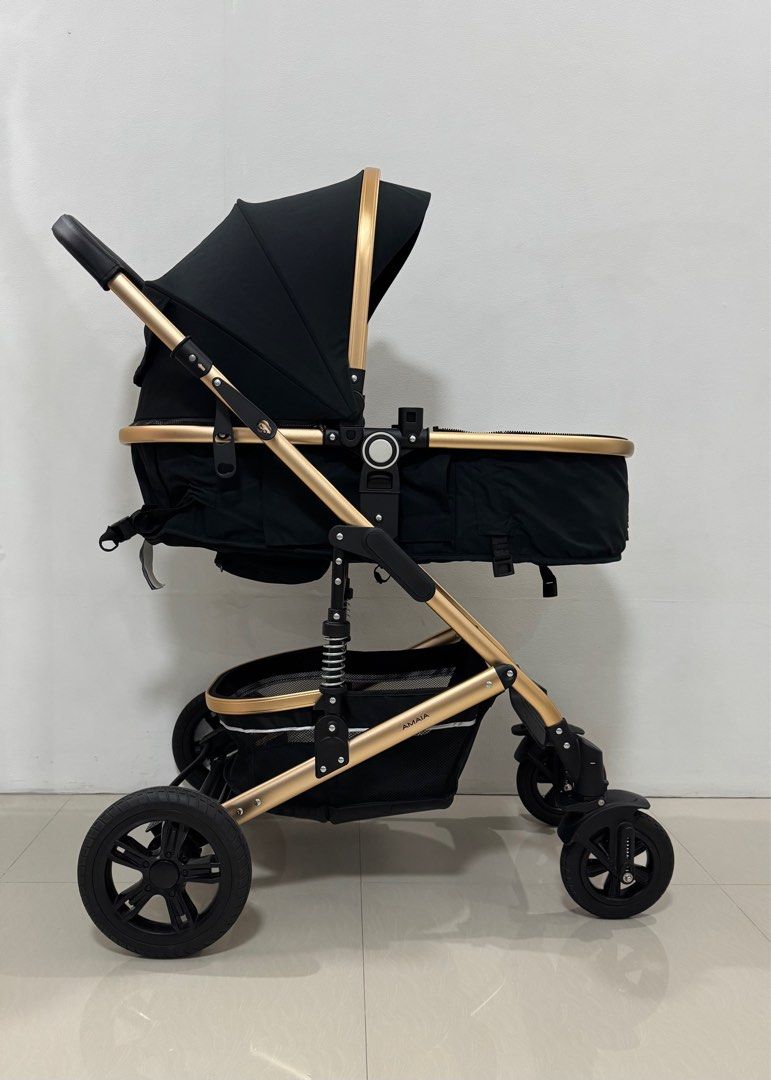 Kikkaboo Amaia Stroller Black (Category: Strollers) located in Binan City. Submitted by shederam (Listing ID 1386976694, Image 1). Description: Kikkaboo Amaia 3in1 | Php11500 (For Reference: Brand New is 24,999) Used for 1.2 years Color: Darling Black *Convertible Seat - 3 Position Reclining Seat *Transferable Car Seat *With unused Bag & Mosquito Net *With Import Commodity Clearance (ICC) sticker. These markings indicate that the car seat meets t