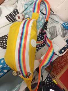 Kipling Yellow Fanny Pack with Rainbow Strap64221777503617110