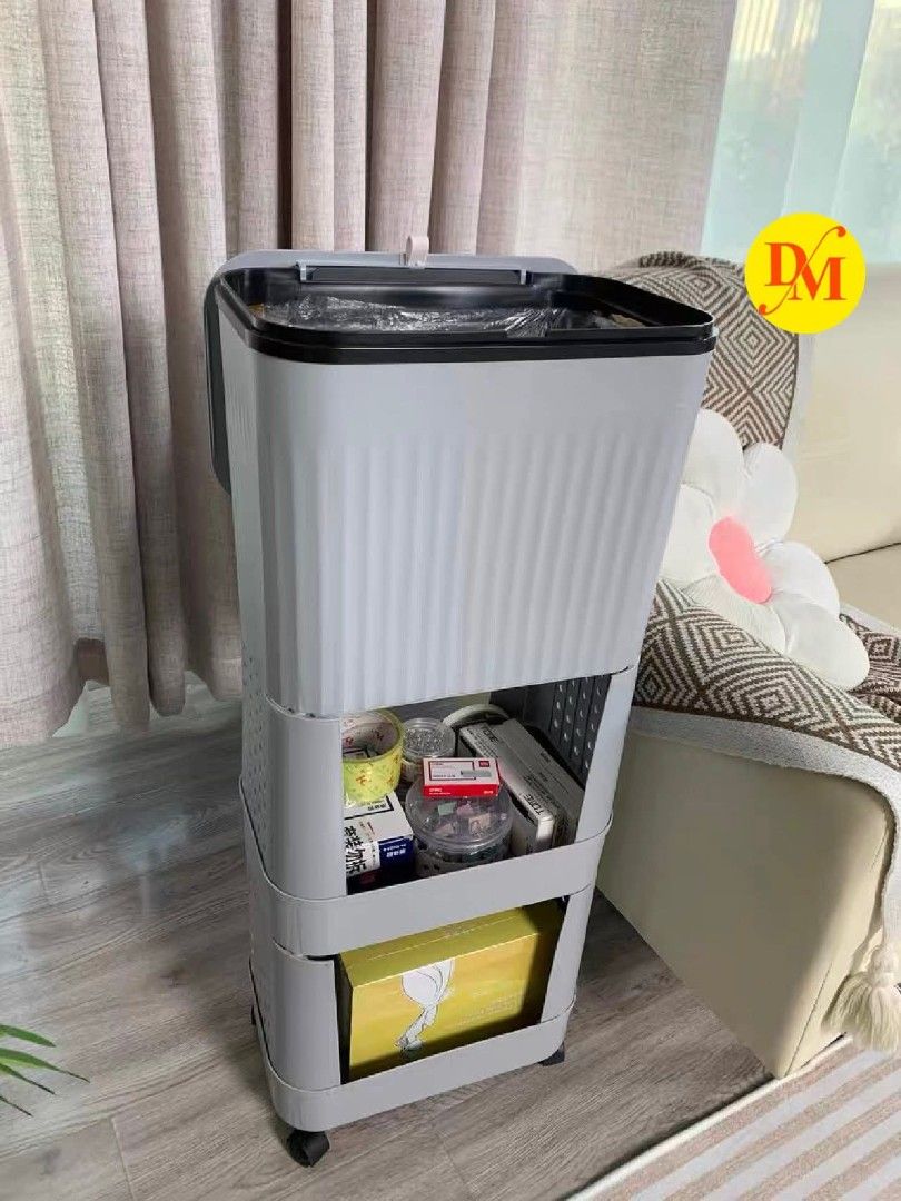 Kitchen Trash With Lid Multi-Layer Floor-standing Roller Movable Household Multifunctional Shelf Storage Bin (Category: Storage Boxes & Baskets) located in Manila. Submitted by onlineshoppersph (Listing ID 1387095634, Image 3). Description: Cash On Deliver - Metro Manila - Delivery Fee/Handling Fee shouldered by BUYERS - DF/HF depends on BUYERS Location LALAMOVE PICK UP - Cash on Deliver - Metro Manila & Nearby DELIVER THRU COURIER, CARGO & BUS -