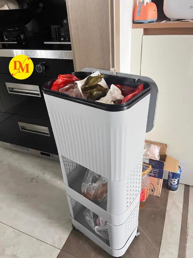 Kitchen Trash With Lid Multi-Layer Floor-standing Roller Movable Household Multifunctional Shelf Storage Bin (Category: Storage Boxes & Baskets) located in Manila. Submitted by onlineshoppersph (Listing ID 1387095634, Image 2). Description: Cash On Deliver - Metro Manila - Delivery Fee/Handling Fee shouldered by BUYERS - DF/HF depends on BUYERS Location LALAMOVE PICK UP - Cash on Deliver - Metro Manila & Nearby DELIVER THRU COURIER, CARGO & BUS -