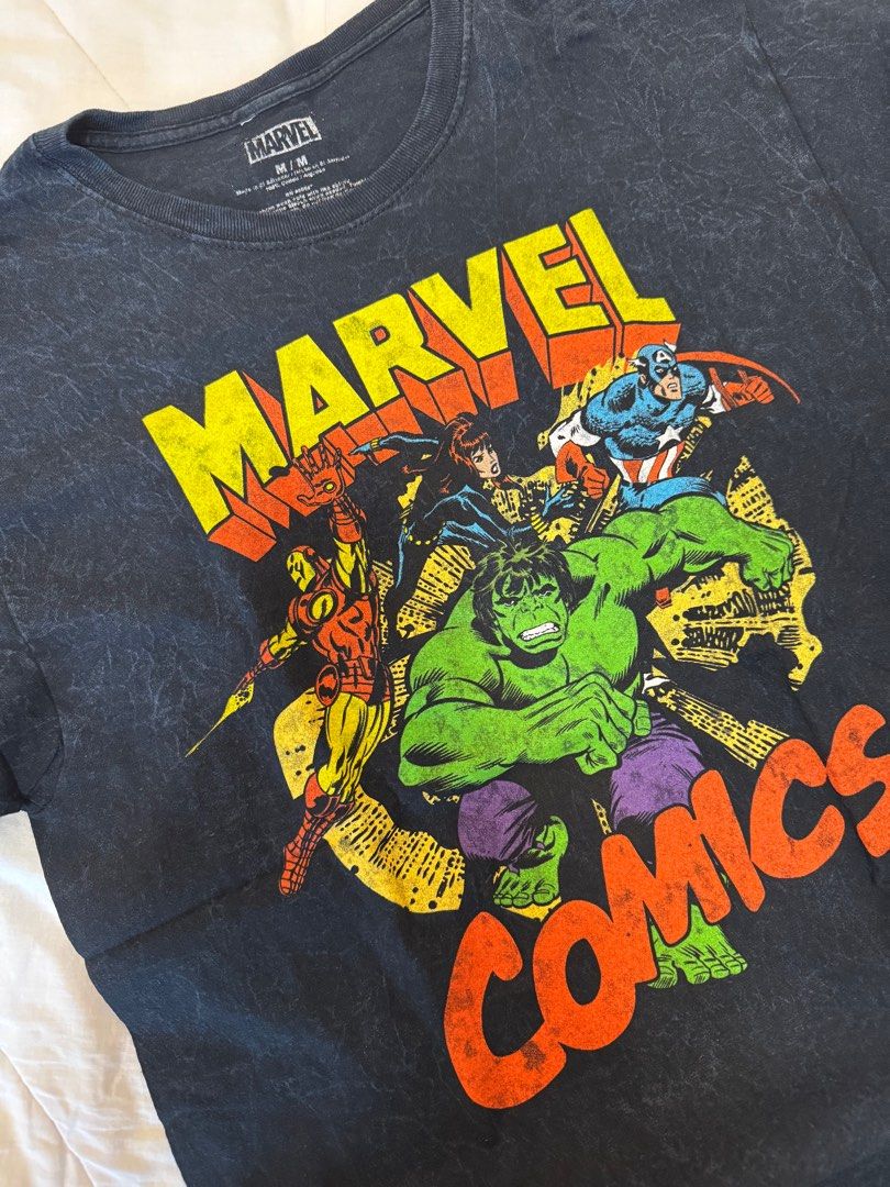 Marvel Comics Acid Wash Dark Blue Shirt (Category: Shirts) located in Quezon City. Submitted by e-thrift (Listing ID 1387015895, Image 2). Description: .