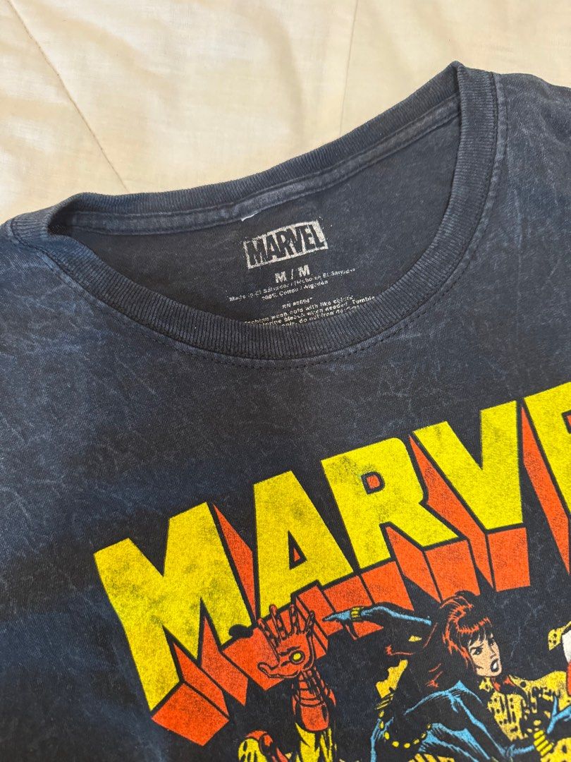 Marvel Comics Acid Wash Dark Blue Shirt (Category: Shirts) located in Quezon City. Submitted by e-thrift (Listing ID 1387015895, Image 3). Description: .