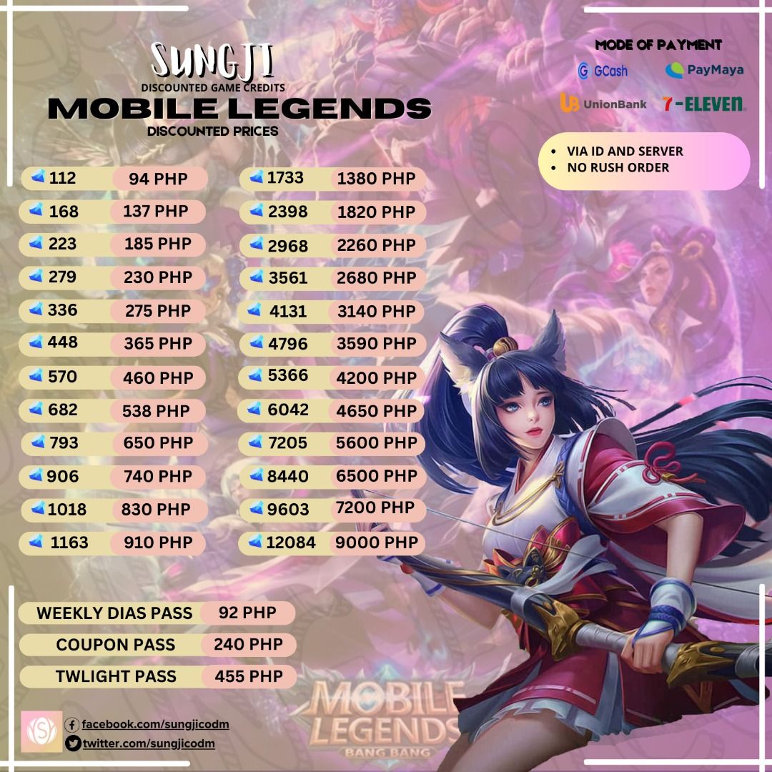 MOBILE LEGENDS DIAMONDS (Category: Game Gift Cards & Accounts) located in Dumaguete. Submitted by sungjicodm (Listing ID 1387010137, Image 1). Description: ✨ Discounted ML Diamonds ✨ 🔥 Legit • Fast • Hassle-Free ✅ Just send your Mobile Legends ID and Server (example: 123456789 (1234)) ✅ Choose your Diamond amount ✅ Wait for confirmation and top-up ⚡ Processing time: 5–30 mins 💯 Trusted seller.