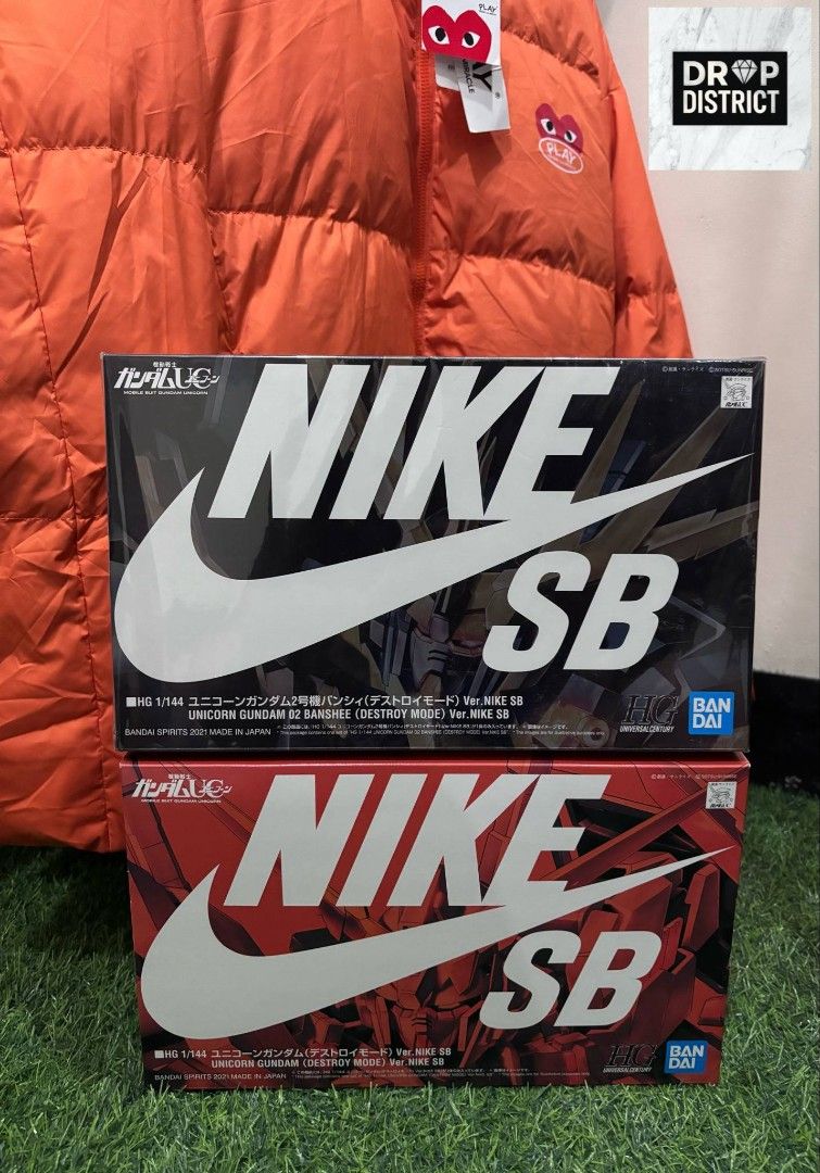 Nike SB x Bandai Gundam Unicorn (Destroy Mode) (1/144 Scale) Model Kit Action Figure Set (Category: Gundam & Model Kits) located in Rosales. Submitted by _dropdistrict (Listing ID 1387091825, Image 1). Description: Brand New ✅.