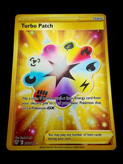 gold turbo patch pokemon card Turbo Patch 200/189 Darkness Ablaze Holo Secret Rare Pokemon Card Near