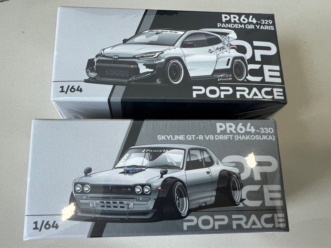 Pop Race 1/64 Pandem GR Yaris & Skyline GT-R V8 Drift, Toys