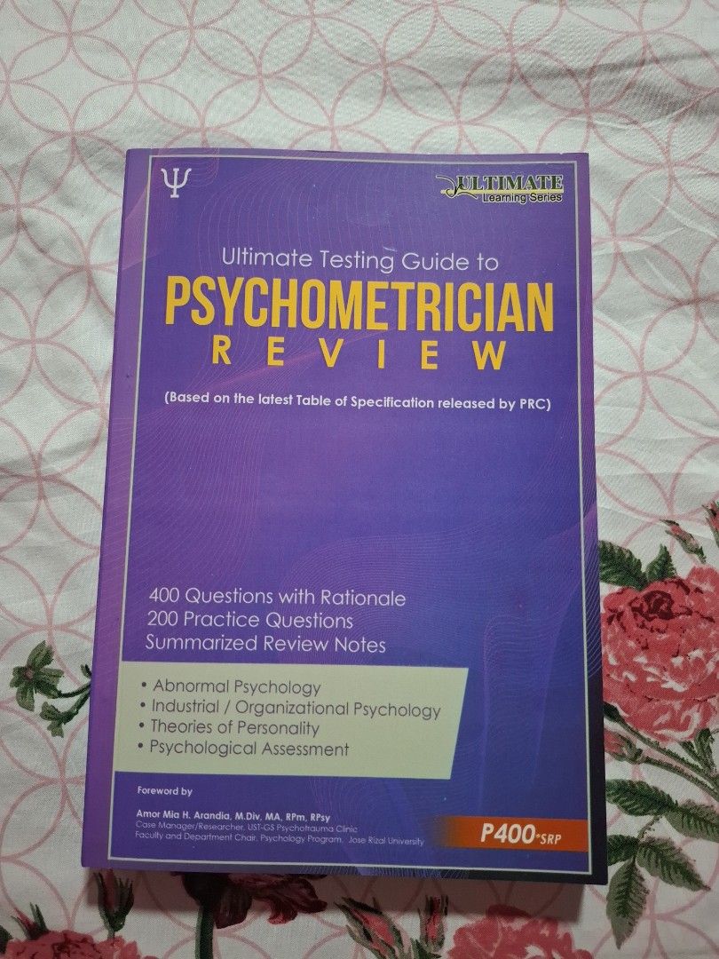 Psychometrician Review by CBRC (Category: Textbooks) located in Caloocan City. Submitted by biabits (Listing ID 1386986192, Image 1). Description: .