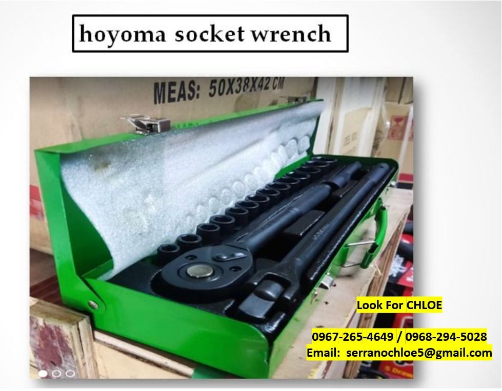 SOCKET WRENCH, PLASTIC CRATES (Category: Storage Boxes & Baskets) located in Manila. Submitted by dforte2026 (Listing ID 1387044843, Image 2). Description: No time to go out? Don't know where to buy? Afraid of online scammers? ‼️ WE'RE HERE TO HELP AND SERVE YOU‼️ ☑️ 100% LEGIT TRUSTED SUPPLIER ☑️ Competitive Price ☑️ With complete Legal Documents ☑️ BIR Registered ☑️ SEC Registered 💠Complete Product Lineup for all types of ELECTRICAL, HARDWARE,