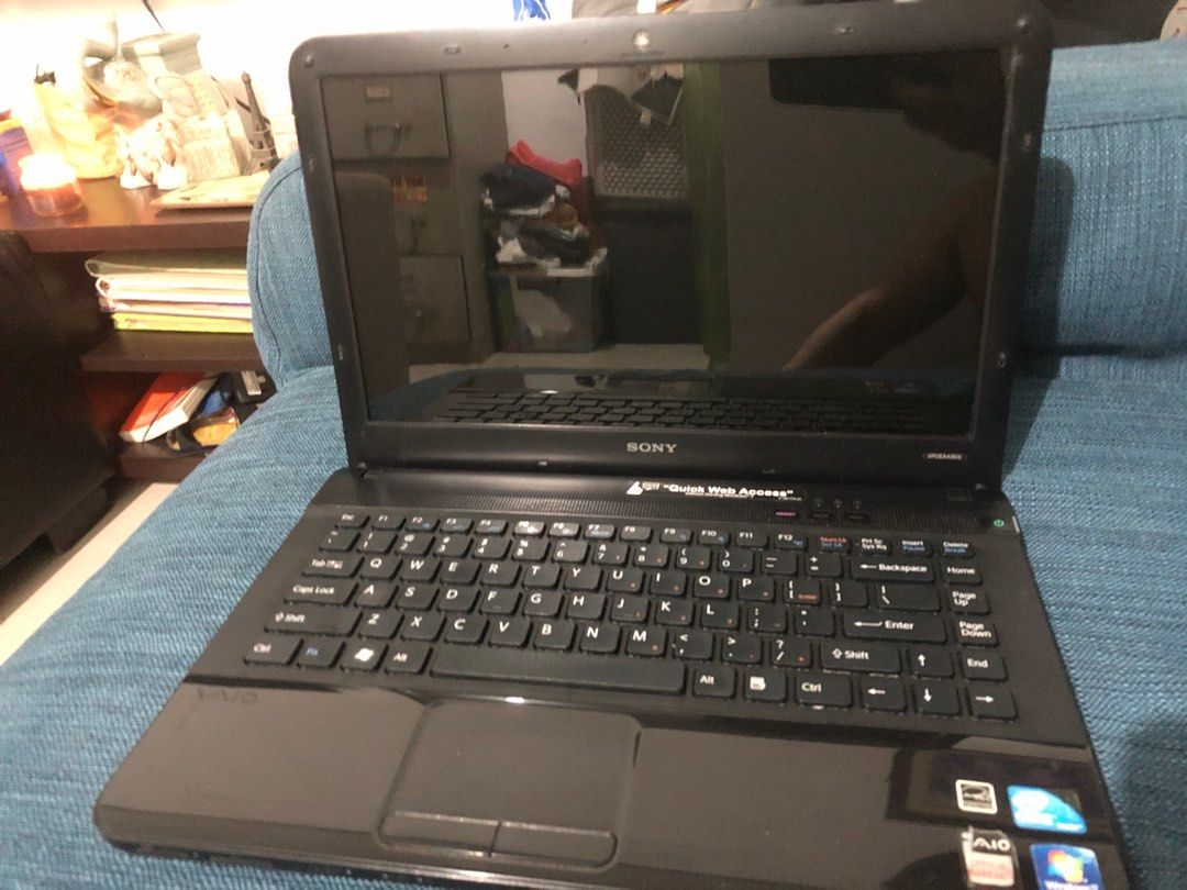 Sony Vaio Laptop (E Series) (Category: Laptops & Notebooks) located in Baliuag. Submitted by _jai. (Listing ID 1387144606, Image 2). Description: Sony Vaio Laptop (E Series) Used/2nd Hand Size: 13.5 inches Color: Black Windows 7 Ultimate Already installed with Adobe Photoshop FREE mini silicon USB keyboard Issues: -Keyboard not working but can be fixed -Forgot the user password 😅 Reason for selling: Decluttering, not in use Meetup/pickup in Bali
