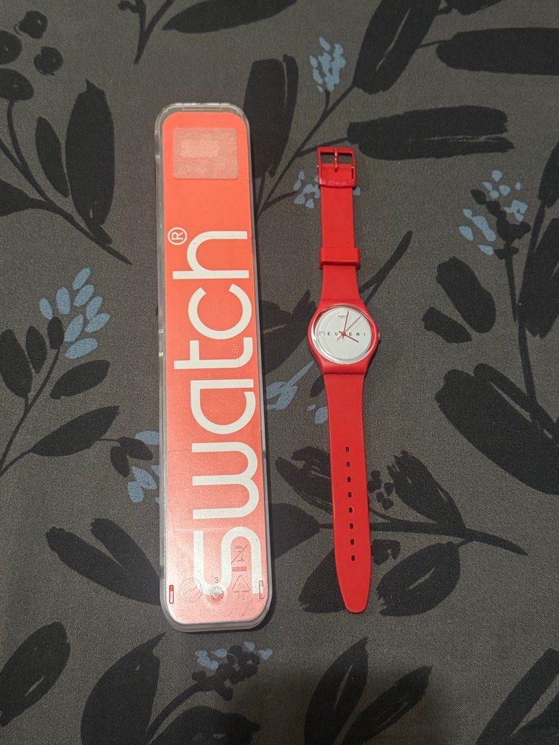 Swatch Red 4EVERFEVER - GR404 Watch (Category: Women's Watches) located in Mandaluyong City. Submitted by sochis_declutter (Listing ID 1387154663, Image 3). Description: - With Complete Inclusion w/ papers. - Bought from Australia (still have its warranty papers). - Barely noticeable scratches. - Lady Used. - Color: Red .