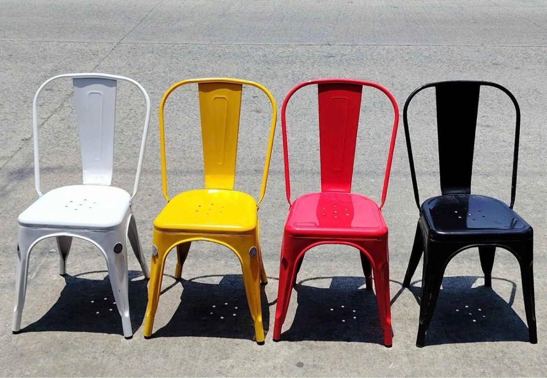 Tolix long back all metal chair (stackable) for resto/cafe (Category: Chairs) located in Manila. Submitted by mry_rfl (Listing ID 1387093128, Image 1). Description: ✅Brandnew💯 ✅Guaranteed Quality💯 ✅COD/COP/Gcash/Bank transfer accepted ✅Open for pickup, delivery and shipping ✅Retail/Bulk orders accepted ✅Bodega Price ✅We can provide sales invoice (BIR registered with tin) 📍Location: Tondo,Manila 📩Pm for inquiries.