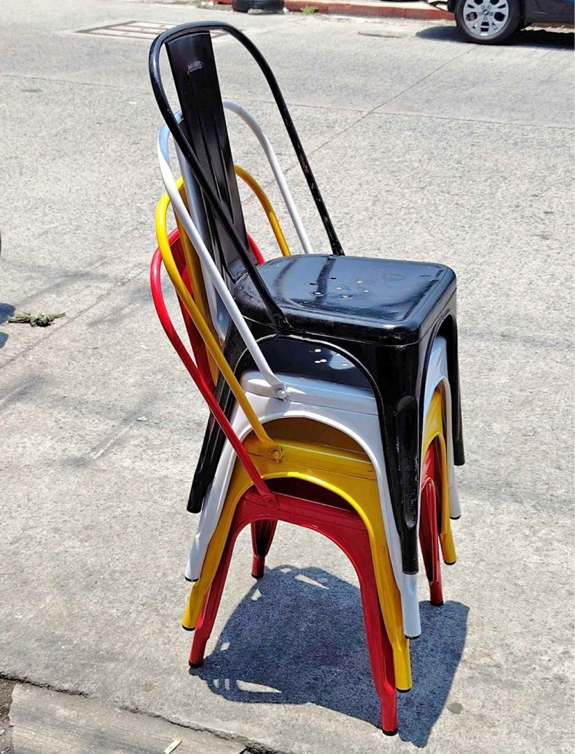 Tolix long back all metal chair (stackable) for resto/cafe (Category: Chairs) located in Manila. Submitted by mry_rfl (Listing ID 1387093128, Image 3). Description: ✅Brandnew💯 ✅Guaranteed Quality💯 ✅COD/COP/Gcash/Bank transfer accepted ✅Open for pickup, delivery and shipping ✅Retail/Bulk orders accepted ✅Bodega Price ✅We can provide sales invoice (BIR registered with tin) 📍Location: Tondo,Manila 📩Pm for inquiries.
