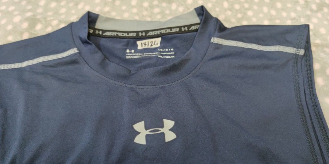 Ua compression (Category: Activewear) located in Davao. Submitted by thrifturchoice (Listing ID 1387128293, Image 2). Description: Ua men tanktop Compression Large on print tag 17 x 26 Excellent To Good as new MOP:Gcash/BankT🔥.