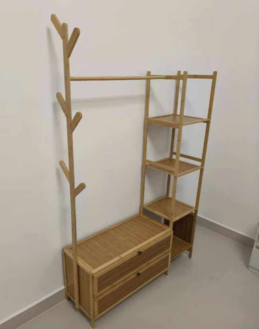 Val Bamboo Clothing Rack (Category: Clothes Drying Rack) located in Manila. Submitted by dolorchris69891 (Listing ID 1387030763, Image 2). Description: Bamboo Clothing Rack 50cm- 3,000 80cm- 3,200 100cm- 3,600.