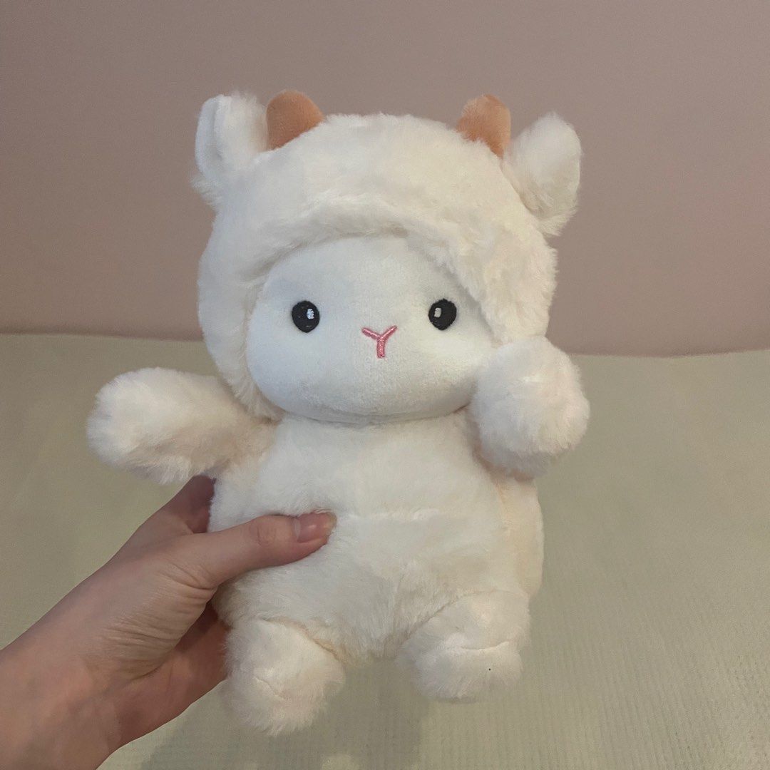White Fluffy Sheep Stuffed Toy Plushie (Category: Plushies & Soft Toys) located in Quezon City. Submitted by hanibunzz (Listing ID 1387060768, Image 1). Description: Such a cute companion! Description ♡ Only used for display ♡ Will wash before ship out! ♡ RFS: Need space :(( Measurements ♡ Length: 5 in. ♡ Width: 3.5 in. ♡ Height: 8 in. Please excuse a few cm differences due to manual measurement..