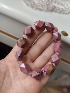 9.8×10.5mm 天然薔薇石手串64186322963714110