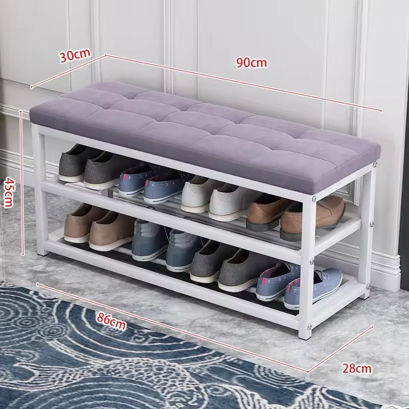Cushioned Shoe Bench Rack | Entryway Shoe Storage Bench | Sitting Bench ...