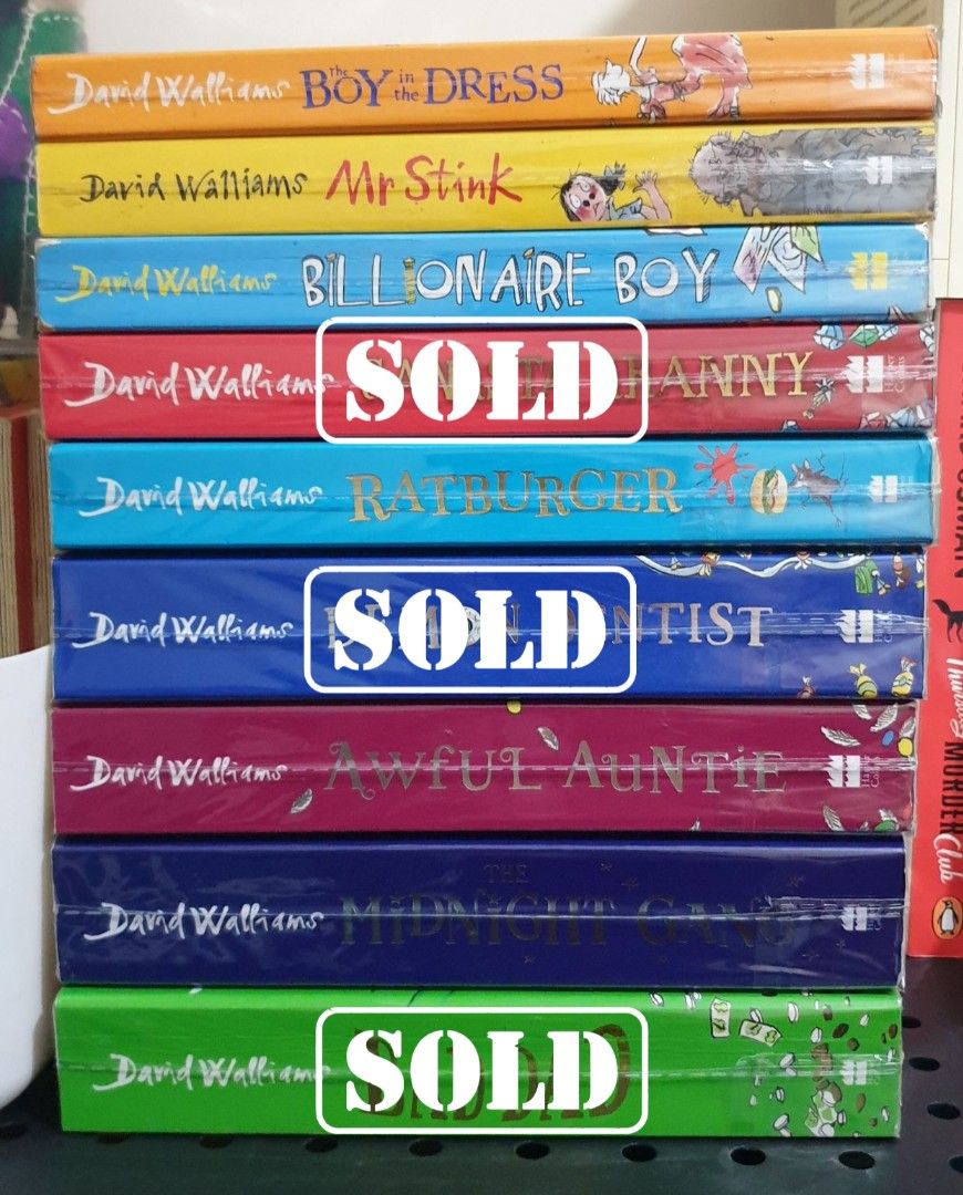 David Walliams Books (Category: Children's Books) located in Cainta. Submitted by helloainee (Listing ID 1351711789, Image 1). Description: David Walliams Books - Good Used Condition - PHP 120 each - PHP 1,000 take all.