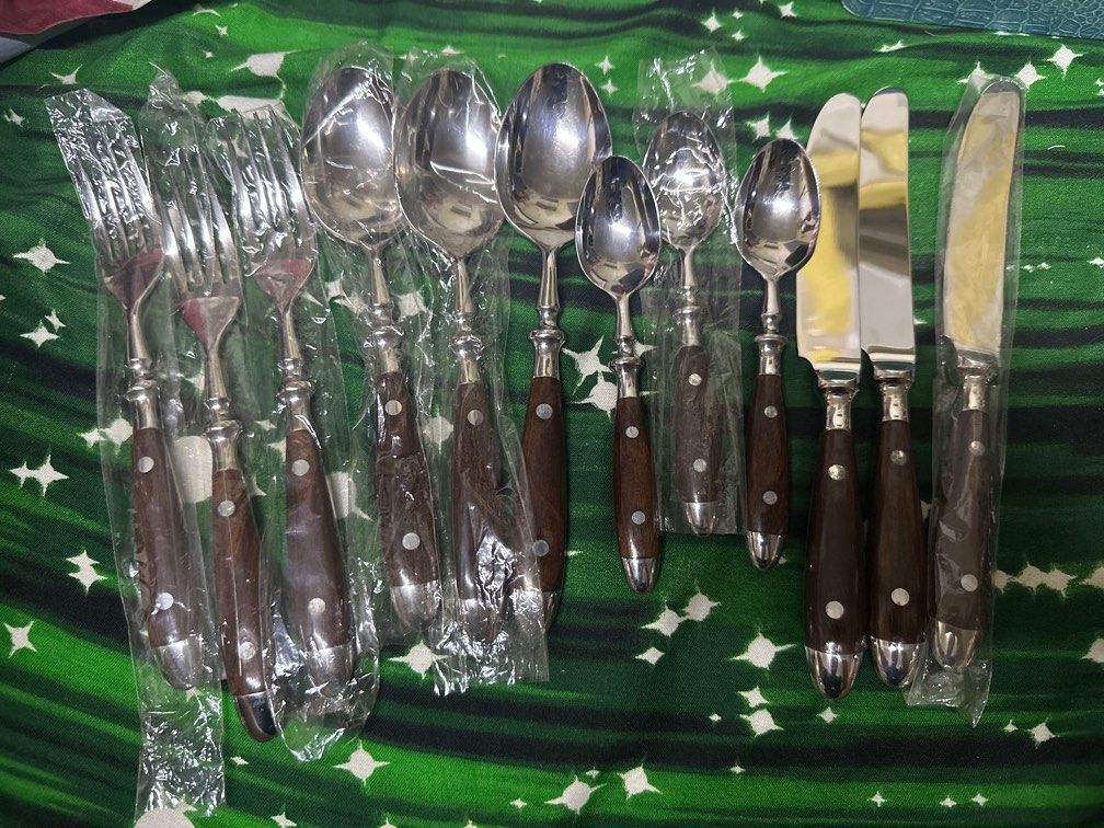 Edelstahl cutlery (Category: Dinnerware & Cutlery) located in Antipolo. Submitted by queens.collections (Listing ID 1387326689, Image 1). Description: 3 sets of Spoon Fork Knife Teaspoon Note: some with minor scratches due to storage .