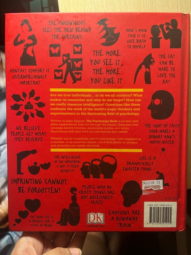 [Hardbound] The Psychology Book (Category: Storybooks) located in San Juan City. Submitted by _hustlecat (Listing ID 1387196179, Image 3). Description: Original Price: PHP 1,499 RFS: Decluttering Negotiable/Open for Trade Gcash/Maya/BDO/BPI .
