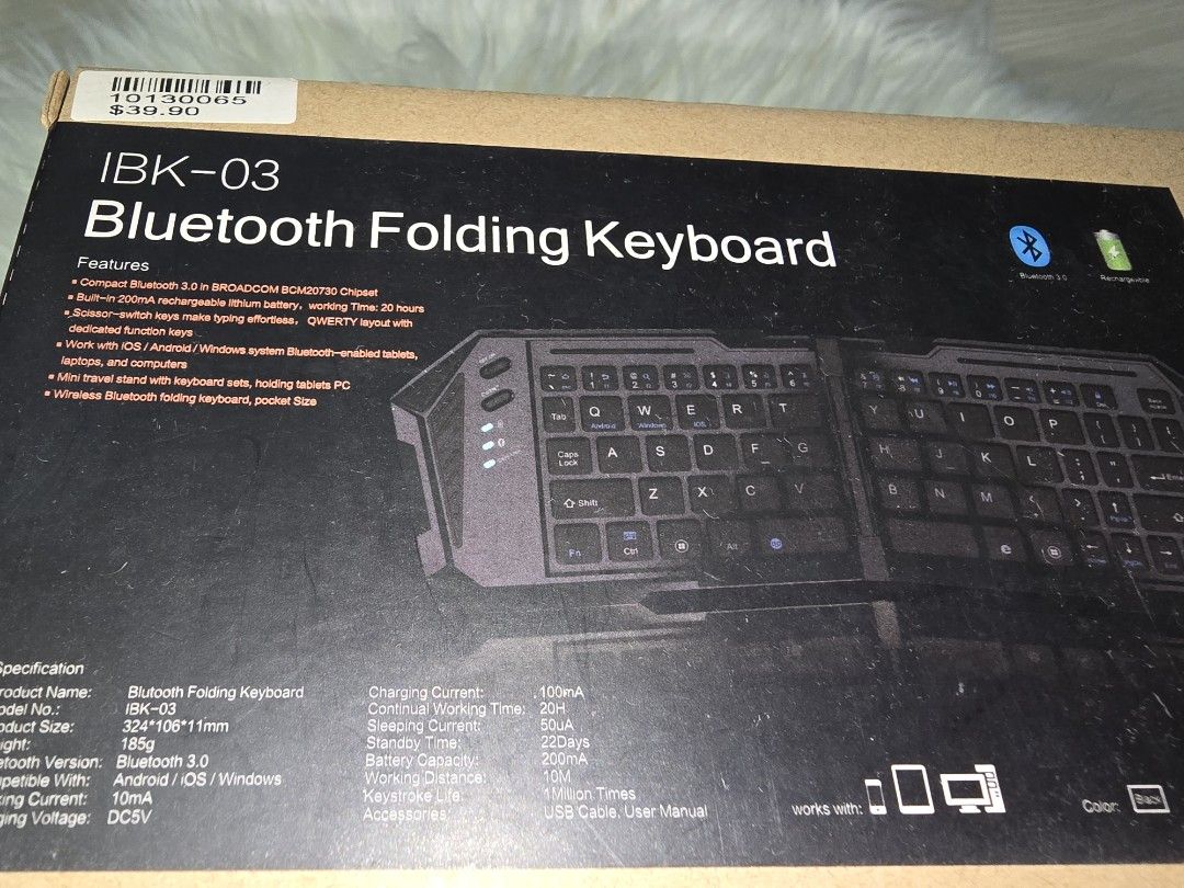 IBK-03 Bluetooth Folding Keyboard468153201140715520