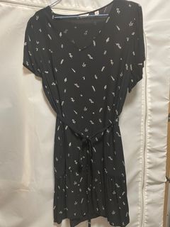 Jack Wills黑色印花連身裙64242490200579110