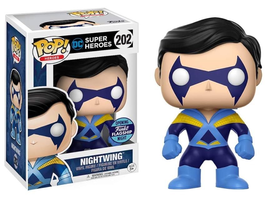 LOOKING FOR/LF/WTB: Nightwing 202 Funko Pop (Category: Figurines & Statues) located in Quezon City. Submitted by keiim (Listing ID 1387330060, Image 1). Description: Discowing Nightwing Funko Pop Funko Pop! Heroes DC Super Heroes #202 - Nightwing Vinyl Figure Flagship Opening Night Exclusive .
