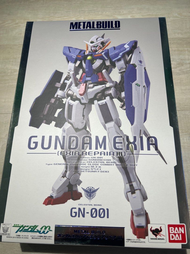 Metal Build Gundam Exia Repair III (Category: Gundam Model Kits) located in Singapore. Submitted by oldcollection90s (Listing ID 1387220332, Image 1). Description: - Brand new Metal Build Gundam Exia Repair III. - Highly detailed design. - Excellent articulation. - Perfect for collectors and Gundam fans. - Box in excellent condition..