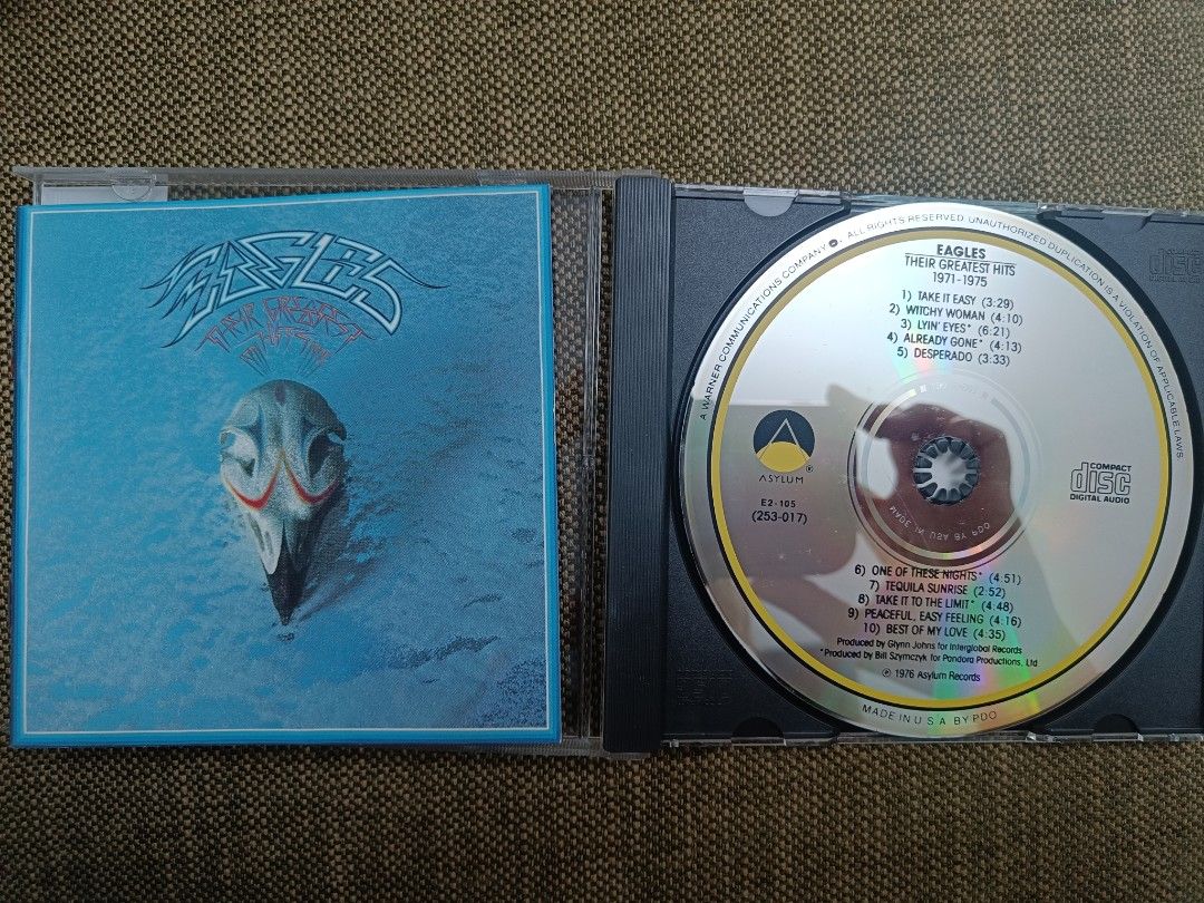 Original CD: Eagles - Their Greatest Hits (1971-1975) (Category: CDs & DVDs) located in Taguig. Submitted by mitchywitchy922 (Listing ID 1387213789, Image 1). Description: Mint condition original CDs for sale. Metro Manila transactions only. For deliveries, payment must be made before items are delivered. Delivery fee to be shouldered by buyer. Message for more details..