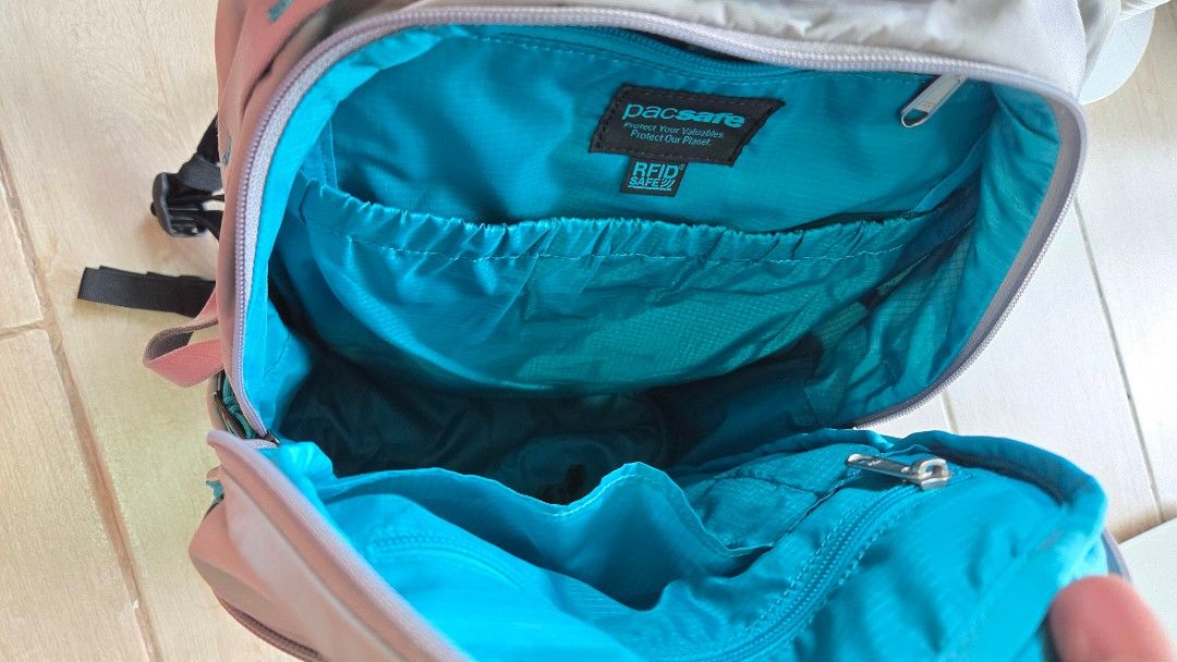 Pacsafe Eco Anti-Theft 18L Backpack (Gravity Gray) (Category: Backpacks) located in Makati City. Submitted by loisandclark (Listing ID 1387240919, Image 3). Description: For Sale: Pacsafe Eco Anti-Theft 18L Backpack (Gravity Gray) Price: PHP 7,000 nego Condition: 9/10 (minor issue on 3rd to the last pic) bought for 11k+ at Pacsafe Glorietta store. see photo attached. see features and dimensions on last pic MOP: BPI/BDO/Gcash/Seabank Shipping fee 