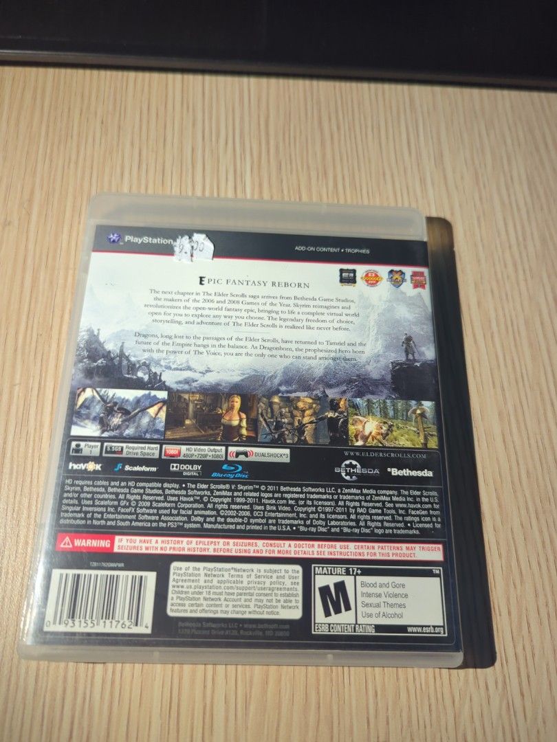 PS3 SKYRIM THE ELDER SCROLLS 5 (Category: PlayStation) located in Manila. Submitted by chinarotgu30855 (Listing ID 1387299895, Image 3). Description: PS3 SKYRIM THE ELDER SCROLLS 5 Original/Authentic From USA Actual and Detailed Picture Posted Pick up at One Oasis Condominium Pasig City Or Delivery via Lalamove, LBC cod/cop FREE DELIVERY via jnt (Payment First Basis).