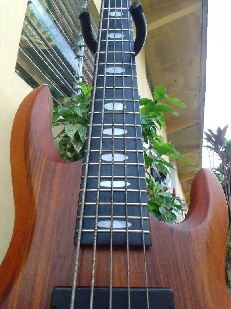 Pulse Bass 5 strings (Category: Musical Instruments) located in Caloocan City. Submitted by psychen09 (Listing ID 1387275552, Image 1). Description: PULSE BASS 5 STRINGS ₱3,000 Active pickups Set up, low action With gig bag, jcraft fret wrap, and battery included Issue : no battery cover sa likod.