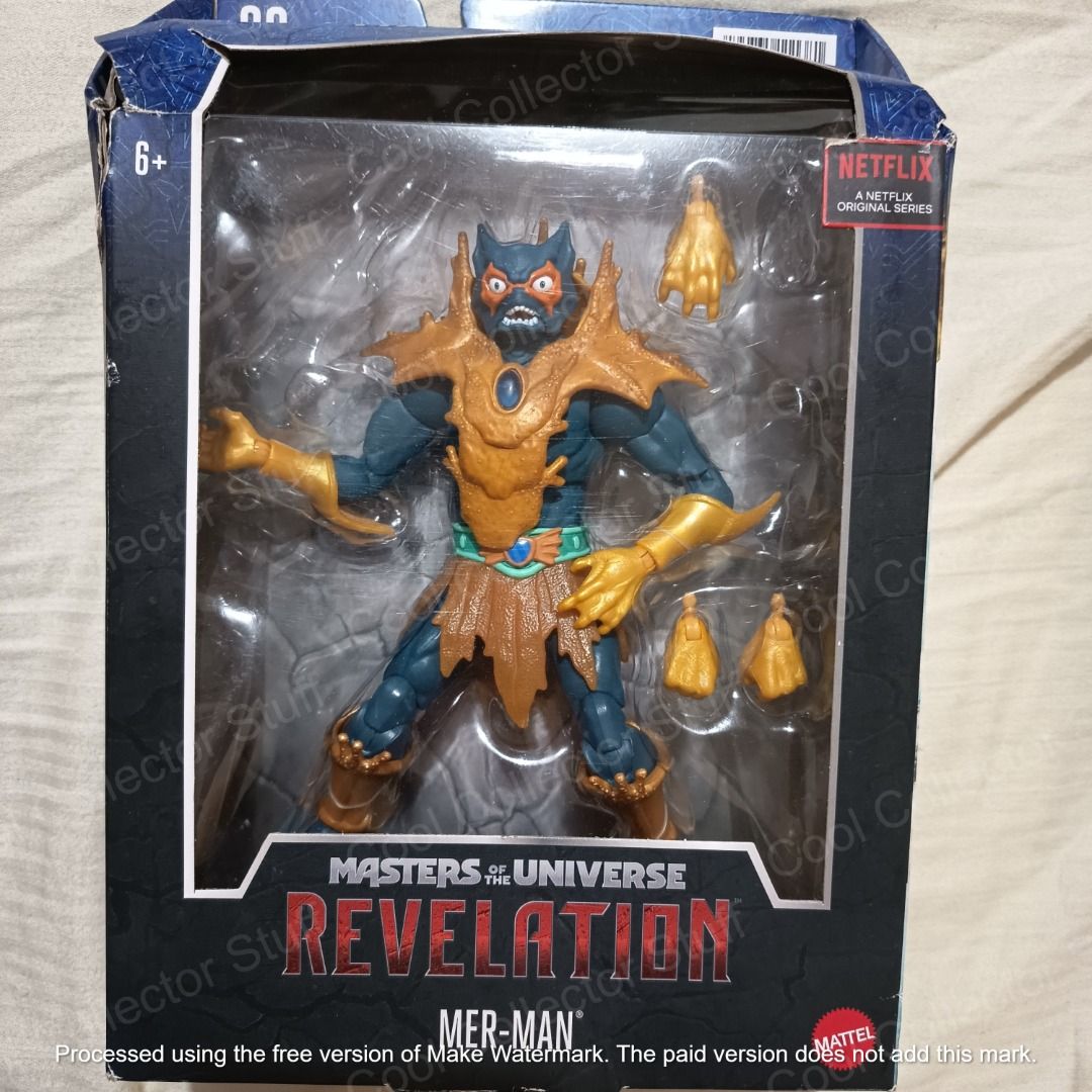 Revelation: Mer-Man (Category: Figurines & Statues) located in Paranaque City. Submitted by coolcollectorstuff (Listing ID 1387343947, Image 1). Description: Revelation: Mer-Man Figures and accessories have never been taken out nor opened but box damaged..