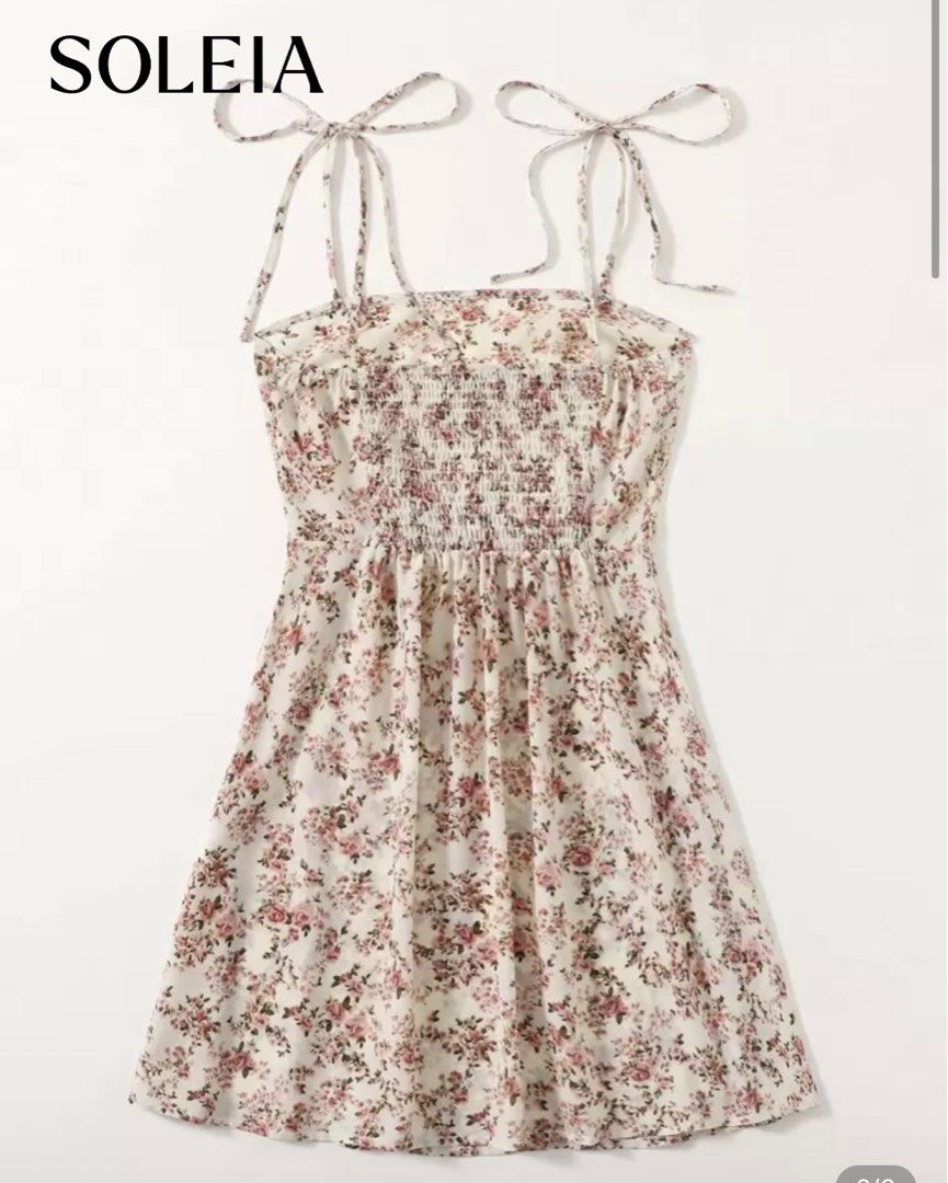 SHEIN white floral mini dress (Category: Dresses) located in Santa Rosa. Submitted by ihdstyles (Listing ID 1387276469, Image 2). Description: Size S Worn twice.