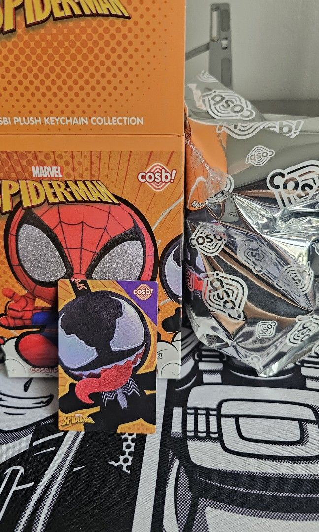Spider-man Cosbi Plush Keychain (Category: Plushies & Soft Toys) located in Bacoor. Submitted by gachabros1105 (Listing ID 1387244816, Image 2). Description: FOR SALE! Opened box, sealed foil with card Available designs: Spider-man -SOLD Venom 1k ea MOP: Gcash MOD: Lalamove, Grab, Flash, or LBC buyers expense(no same day delivery and meetup) Location: Bacoor, Cavite.