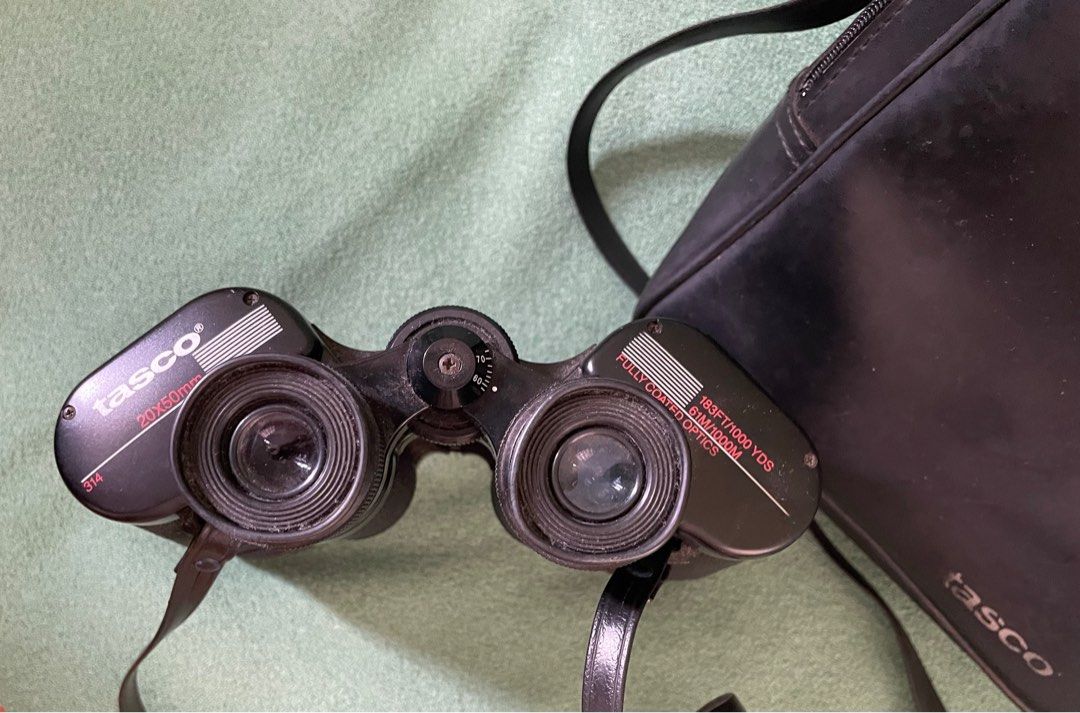 Tasco 20 X 50mm binoculars (Category: Hiking & Camping) located in Pasig City. Submitted by mamasfinds (Listing ID 1387197959, Image 2). Description: Taco 20 X 50 mm Fully coated optics 183 ft/ 1000 yards 61m /1000m With carrying case Perfect for bird watching, camping, climbing, hiking, travel, opera, sports events and stargazing.