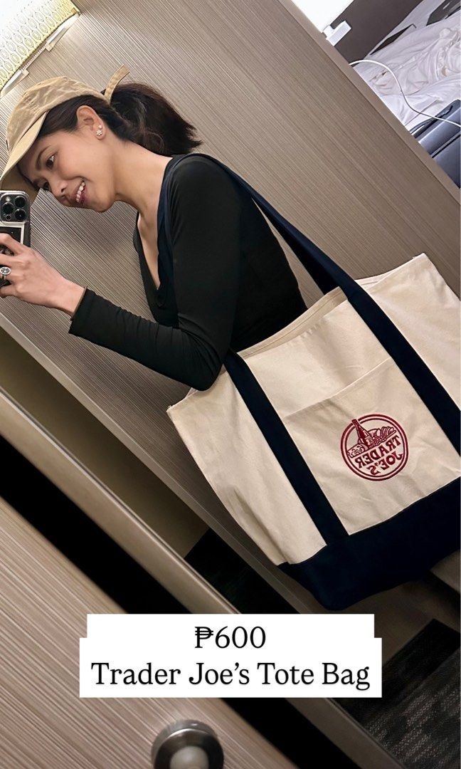 Trader Joe’s Tote Bag (Category: Tote Bags) located in Paranaque City. Submitted by listitwithb (Listing ID 1387214942, Image 2). Description: Brand new Trader Joe’s Tote bag - ₱650 only For preorder We will prioritize those who sent their DP (atleast 30%) 650 - Canvas Tote 720 - Red & Black Insulated Tote 500 - Cheese Tote Accepting shopping requests for Trader Joe’s or Target items Follow us on instagram for updates: @cartmanila.