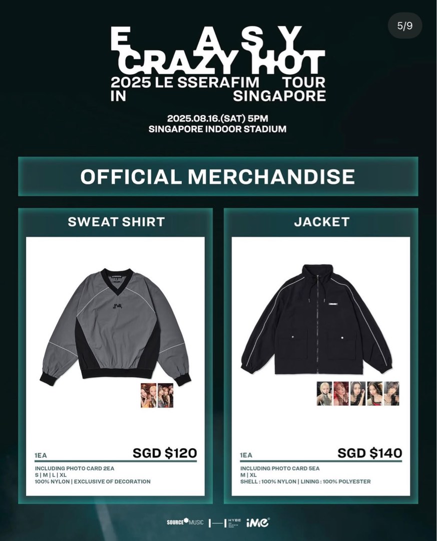 WTT only] LE SSERAFIM EASY CRAZY HOT JACKET, Hobbies & Toys